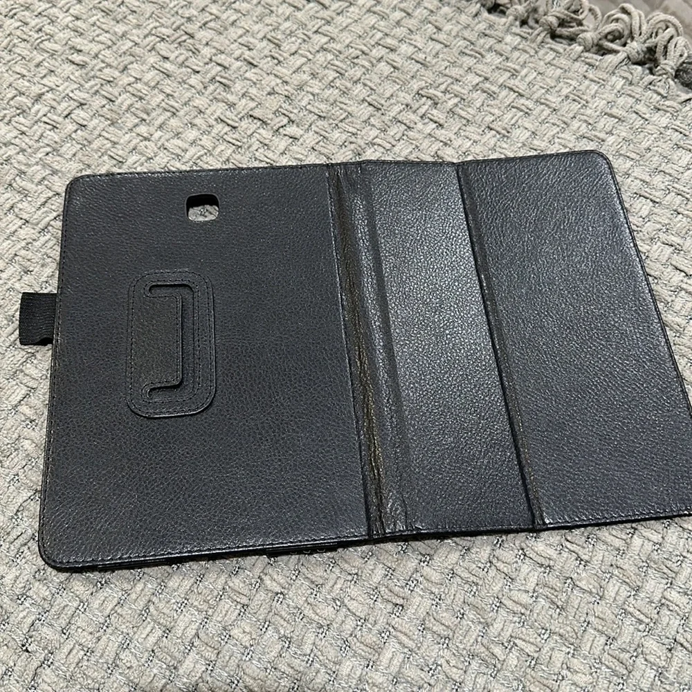 Black leather foldable case